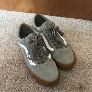 Vans Green and White Sneakers